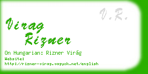 virag rizner business card